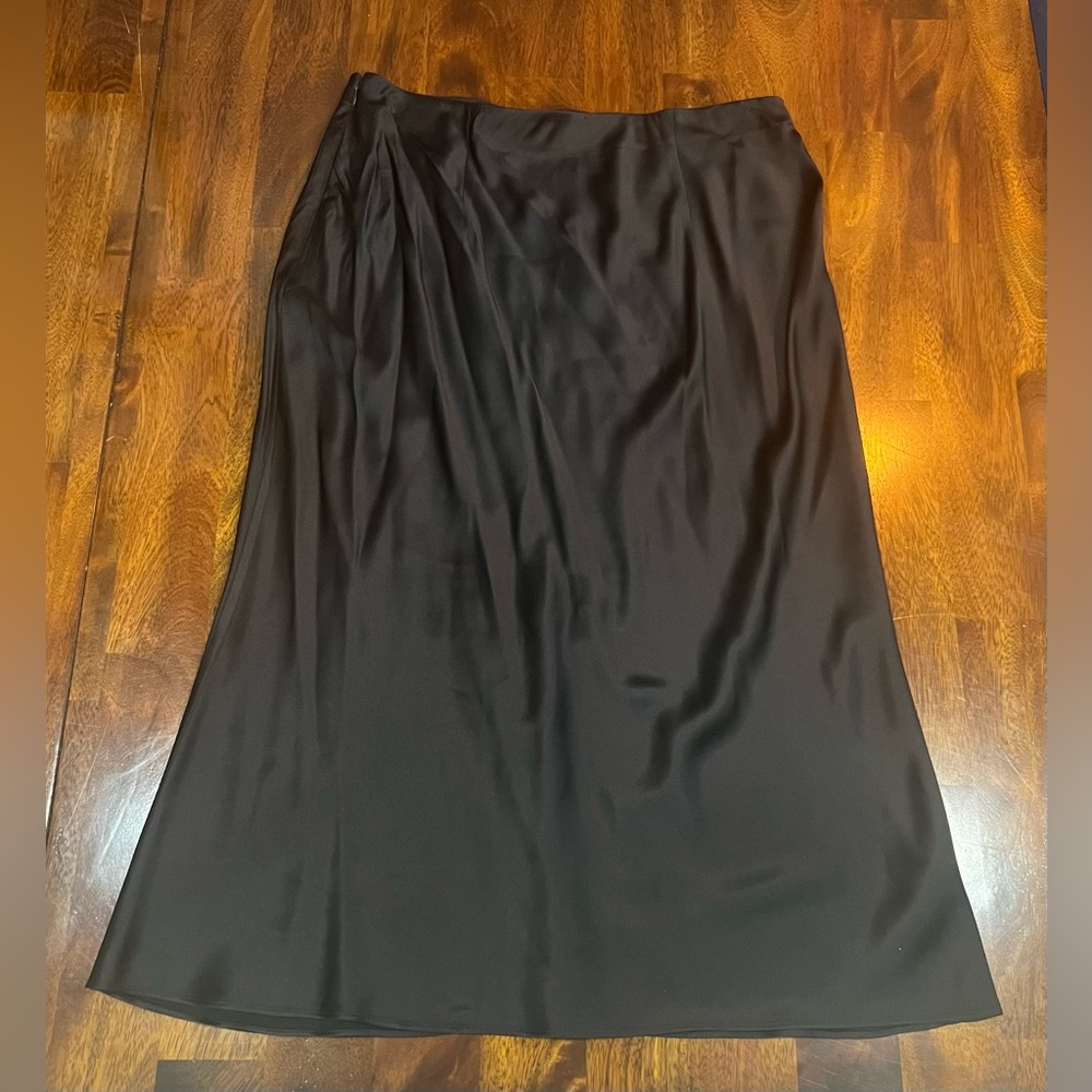NWOT! Ravella | Alessa 100% Silk Skirt | Caviar Black | M - Picture 8 of 8